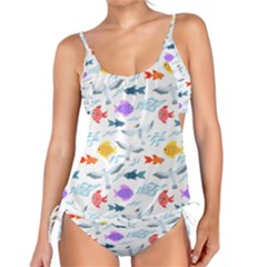 Animal Fish Bird Animals Ocean Pattern Tankini Set by Jancukart