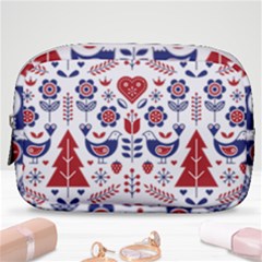 Scandinavian Folk Seamless Pattern Make Up Pouch (small) by Jancukart