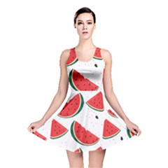 Watermelon Seamless Pattern Reversible Skater Dress by Jancukart