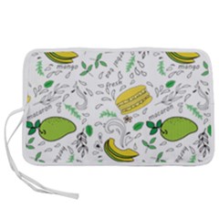 Hamburger With Fruits Seamless Pattern Pen Storage Case (s) by Jancukart