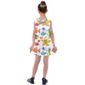 Fish Ocean Water Sea Life Seamless Background Kids  Cross Back Dress View2