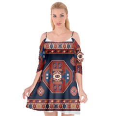 Armenian Carpet Cutout Spaghetti Strap Chiffon Dress by Gohar