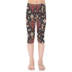 Carpet-symbols Kids  Capri Leggings  by Gohar