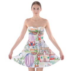 Easter Village  Strapless Bra Top Dress by ConteMonfrey