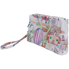 Easter Village  Wristlet Pouch Bag (small) by ConteMonfrey