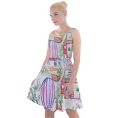 Easter Village  Knee Length Skater Dress by ConteMonfrey