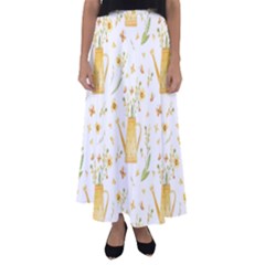 Easter Garden   Flared Maxi Skirt by ConteMonfrey