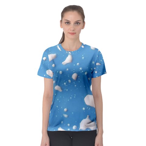 Ice Cream Bubbles Texture Women s Sport Mesh Tee by dflcprintsclothing