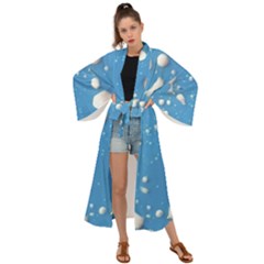 Ice Cream Bubbles Texture Maxi Kimono by dflcprintsclothing