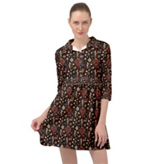 Carpet Symbols Mini Skater Shirt Dress by Gohar