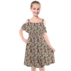 Ornaments Kids  Cut Out Shoulders Chiffon Dress by Gohar