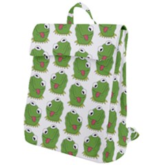 Kermit The Frog Pattern Flap Top Backpack by Valentinaart