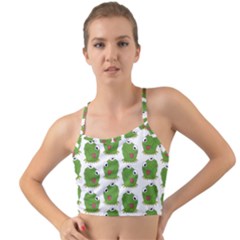 Kermit The Frog Pattern Mini Tank Bikini Top by Valentinaart