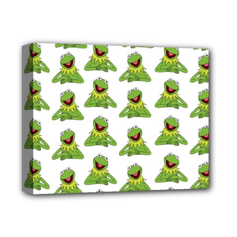 Kermit The Frog Deluxe Canvas 14  X 11  (stretched) by Valentinaart