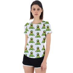 Kermit The Frog Back Cut Out Sport Tee by Valentinaart