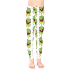 Kermit The Frog Kids  Leggings by Valentinaart