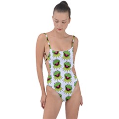 Kermit The Frog Tie Strap One Piece Swimsuit by Valentinaart