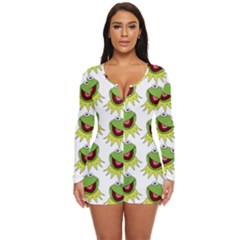 Kermit The Frog Long Sleeve Boyleg Swimsuit by Valentinaart