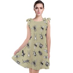 Insects Pattern Tie Up Tunic Dress by Valentinaart