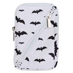 Bat Pattern Belt Pouch Bag (small) by Valentinaart