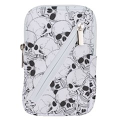 Skull Pattern Belt Pouch Bag (small) by Valentinaart