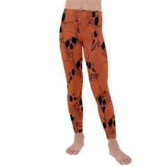 Skull Pattern Kids  Lightweight Velour Leggings by Valentinaart