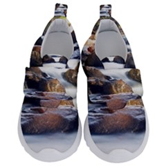 River Nature Stream Brook Water Rocks Landscape Kids  Velcro No Lace Shoes by danenraven