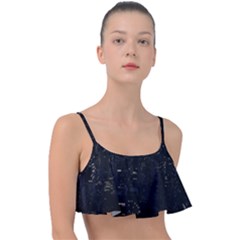 City Night Urban Downtown Science Tower Halo Frill Bikini Top by danenraven