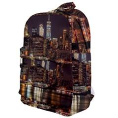 New York City Panorama Urban Hudson River Water Classic Backpack by danenraven