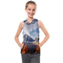 Dolomites Mountains Alps Alpine Trees Conifers Kids  Sleeveless Hoodie View1