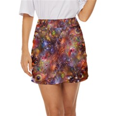 Fantasy Surreal Animals Psychedelic Pattern Mini Front Wrap Skirt by danenraven