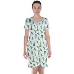 Christmas Tree Pattern Christmas Trees Short Sleeve Nightdress by Ravend