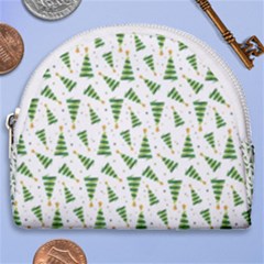 Christmas Tree Pattern Christmas Trees Horseshoe Style Canvas Pouch by Ravend