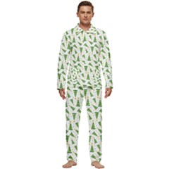 Christmas Tree Pattern Christmas Trees Men s Long Sleeve Velvet Pocket Pajamas Set by Ravend