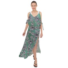 Forest Of Silver Pagoda Vines Maxi Chiffon Cover Up Dress by pepitasart