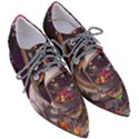 Astronaut Universe Planting Flowers Cosmos Jpg Pointed Oxford Shoes View3