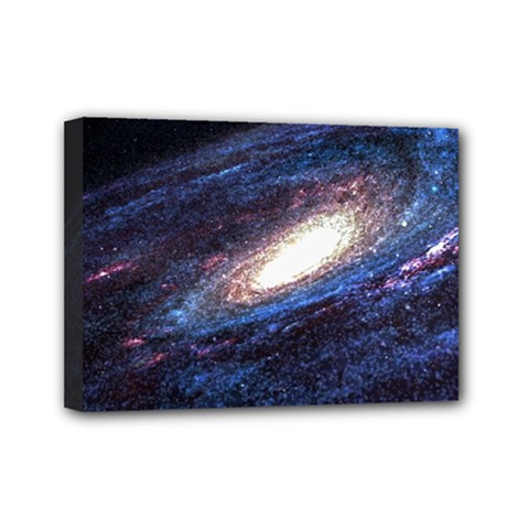 Space Cosmos Galaxy Stars Black Hole Universe Mini Canvas 7  X 5  (stretched) by Pakemis