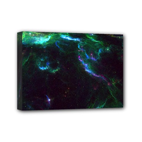 Space Cosmos Galaxy Stars Black Hole Universe Art Mini Canvas 7  X 5  (stretched) by Pakemis