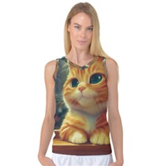 Cute Cat Cat Feline 3d Women s Basketball Tank Top by Pakemis