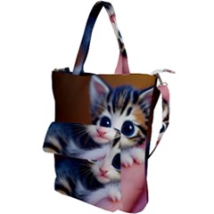 Cute Kitten Kitten Animal Wildlife 3d Shoulder Tote Bag by Pakemis