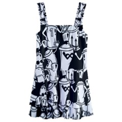 Graffiti Spray Can Characters Seamless Pattern Kids  Layered Skirt Swimsuit by Pakemis