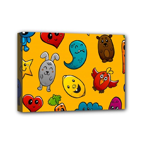 Graffiti Characters Seamless Ornament Mini Canvas 7  X 5  (stretched) by Pakemis