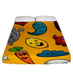 Graffiti Characters Seamless Ornament Fitted Sheet (king Size) by Pakemis