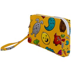 Graffiti Characters Seamless Ornament Wristlet Pouch Bag (small) by Pakemis