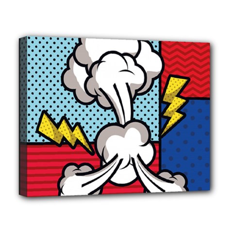 Rays Smoke Pop Art Style Vector Illustration Deluxe Canvas 20  X 16  (stretched) by Pakemis