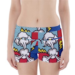 Rays Smoke Pop Art Style Vector Illustration Boyleg Bikini Wrap Bottoms by Pakemis