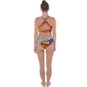 Pow Word Pop Art Style Expression Vector Cross Back Hipster Bikini Set View2