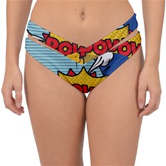 Pow Word Pop Art Style Expression Vector Double Strap Halter Bikini Bottom by Pakemis