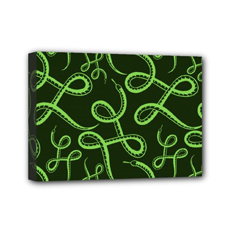 Snakes Seamless Pattern Mini Canvas 7  X 5  (stretched) by Pakemis