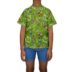 Seamless Pattern With Kids Kids  Short Sleeve Swimwear by Pakemis